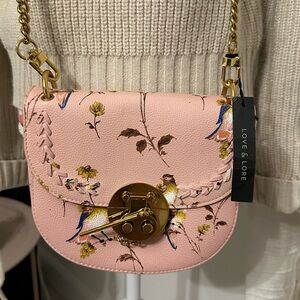 Pink Floral Crossbody Bag